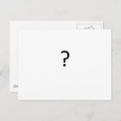 疑問符 ポストカード (正面/裏面)