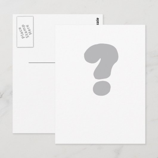 疑問符？ ポストカード (正面/裏面)