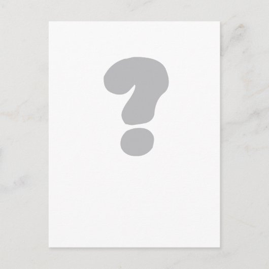 疑問符？ ポストカード (正面)
