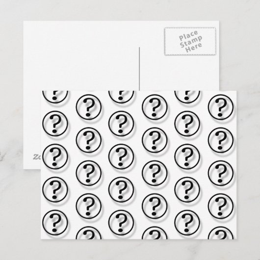 疑問符 ポストカード (正面/裏面)