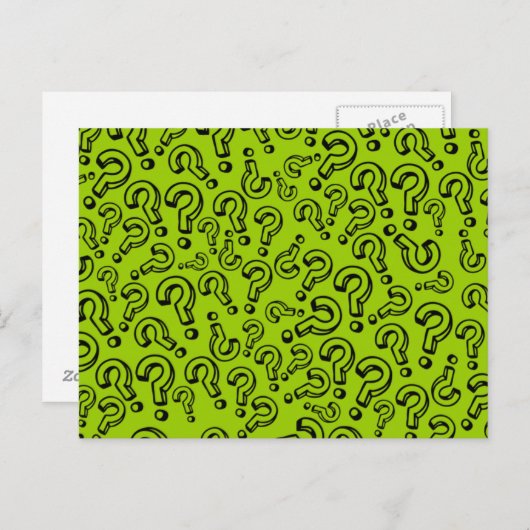 疑問符 ポストカード (正面/裏面)
