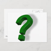 疑問符 ポストカード (正面/裏面)