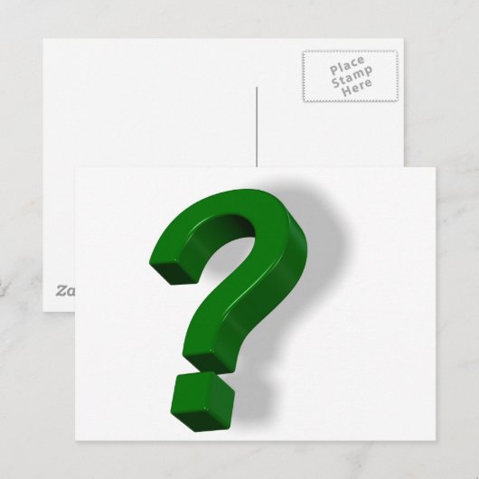 疑問符 ポストカード (正面/裏面)