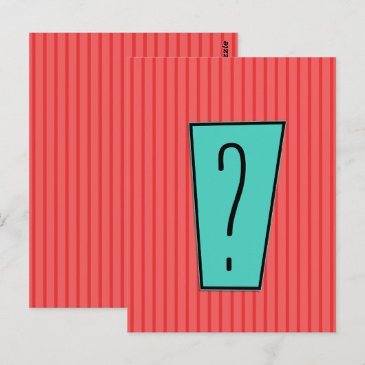 疑問符 ポストカード (正面/裏面)