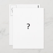 疑問符 ポストカード (正面/裏面)