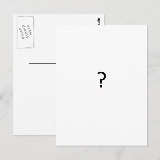 疑問符 ポストカード (正面/裏面)
