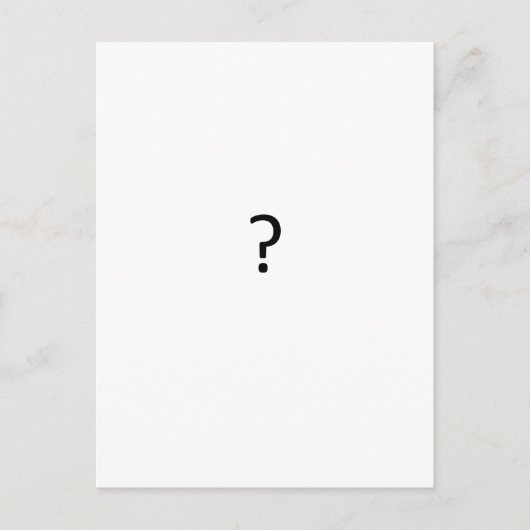 疑問符 ポストカード (正面)
