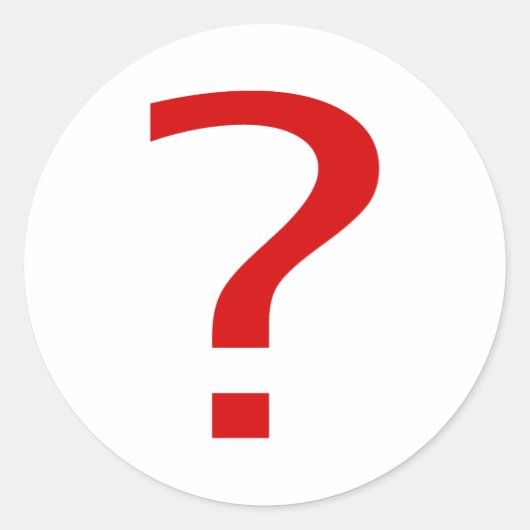 疑問符 ラウンドシール (正面)