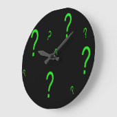 疑問符 ラージ壁時計 (傾斜)