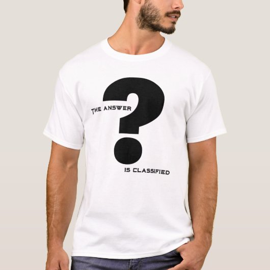 疑問符？回答を分類する Tシャツ (正面)