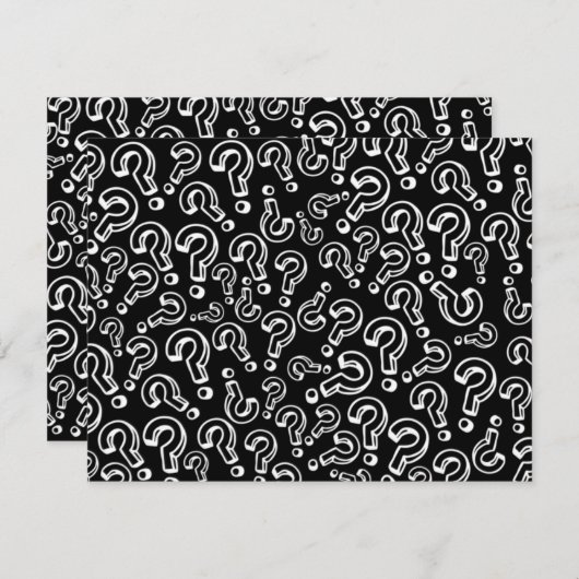 疑問符 招待状 (正面/裏面)