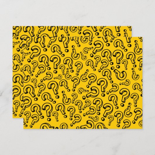 疑問符 招待状 (正面/裏面)