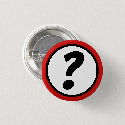 疑問符 缶バッジ (正面&裏面)