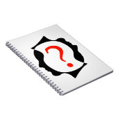 疑門符が付いている頭部 ノートブック (右側)