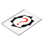 疑門符が付いている頭部 ノートブック (左側)