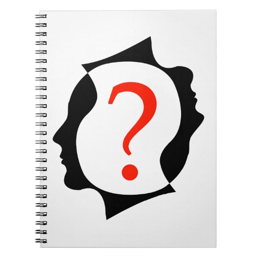 疑門符が付いている頭部 ノートブック (正面)