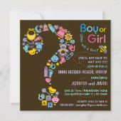 疑門符の性はパーティの招待状を明らかにします 招待状 (正面)