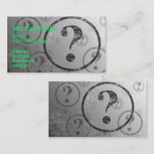 疑門符の背景BW 名刺 (正面/裏面)