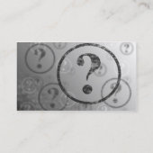 疑門符の背景BW 名刺 (裏面)