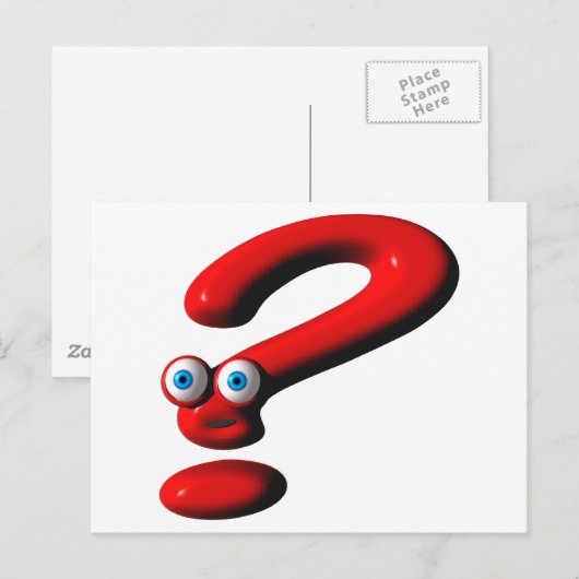 疑門符の顔 ポストカード (正面/裏面)