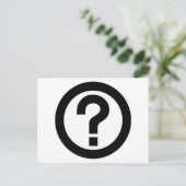 疑門符は問い合わせの記号の句読点を頼みます ポストカード (スタンド正面)