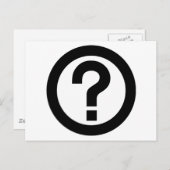 疑門符は問い合わせの記号の句読点を頼みます ポストカード (正面/裏面)