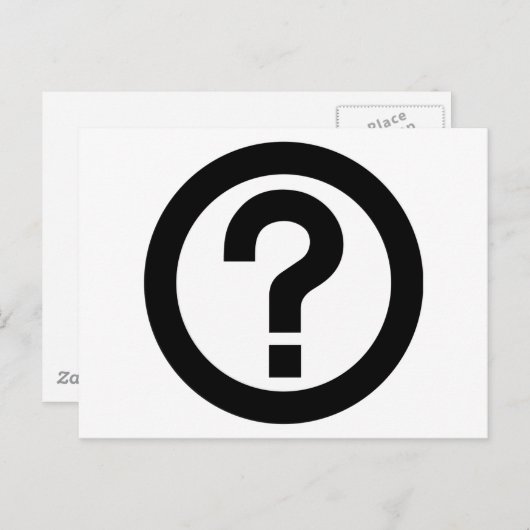 疑門符は問い合わせの記号の句読点を頼みます ポストカード (正面/裏面)