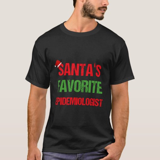 疫学者パジャマおもしろいクリスマスギフト Tシャツ (正面)