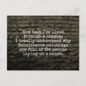 疫病のジョークを通して生きてきた ポストカード (正面)