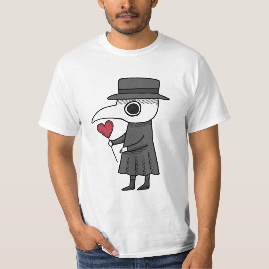 疫病医のハート 気持ち悪いくらいかわいい 中世 Tシャツ (正面)