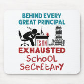 疲おもしろいれ果てた学校書記官の感謝 マウスパッド (正面)