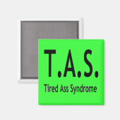 疲おもしろい症候群タイポグラフィ マグネット (正面/裏面)