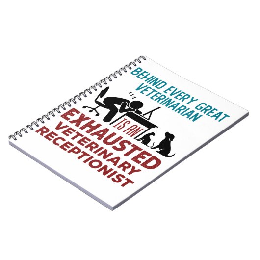 疲れおもしろい果てた獣医の受付 ノートブック (左側)