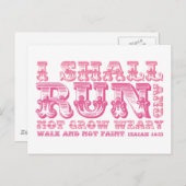 疲れずに走る タイポグラフィ ポストカード (正面/裏面)