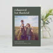 疲れたが感謝の写真おもしろいのクリスマス シーズンカード (スタンド正面)