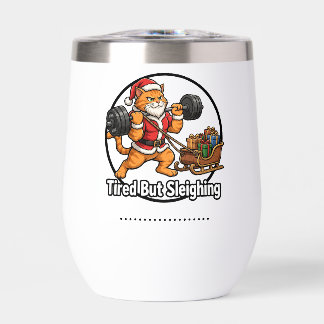 疲れたけどサンタはプレゼント配ってる - 楽しいクリスマスのジムネコタンブラー