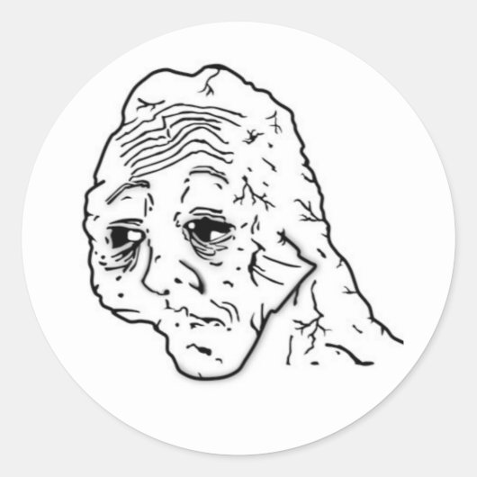 疲れたウォージャックステッカー ラウンドシール (正面)