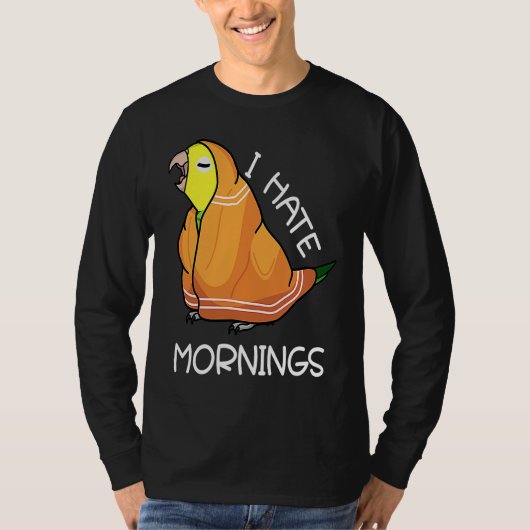 疲れたオウムは朝が嫌い ダブル+イエローヘッド Tシャツ (正面)