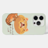 疲れたオレンジ色の猫 Case-Mate iPhoneケース (裏面 (横))