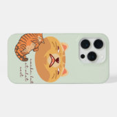 疲れたオレンジ色の猫 iPhoneケース (裏面横)