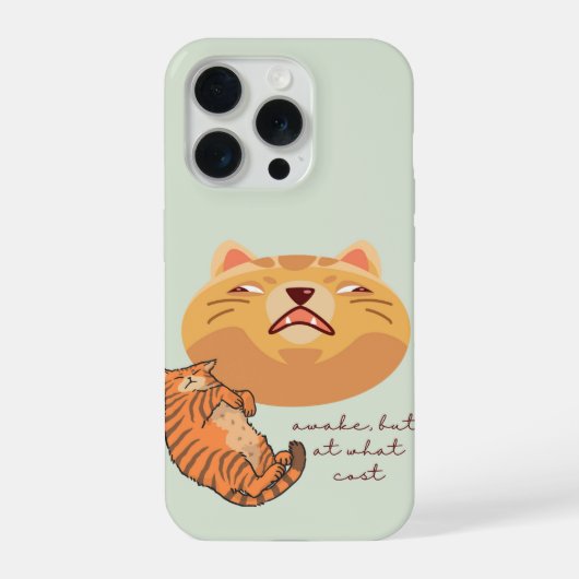 疲れたオレンジ色の猫 iPhoneケース (裏面)