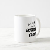 疲れたカジュアル 冗談グッズ コーヒーマグカップ (正面右)
