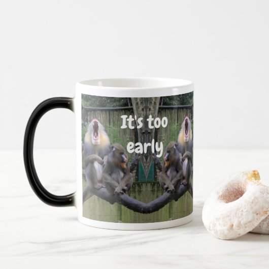 疲れたサルと話すのは早いんだ! モーフィングマグカップ (ドーナツ)