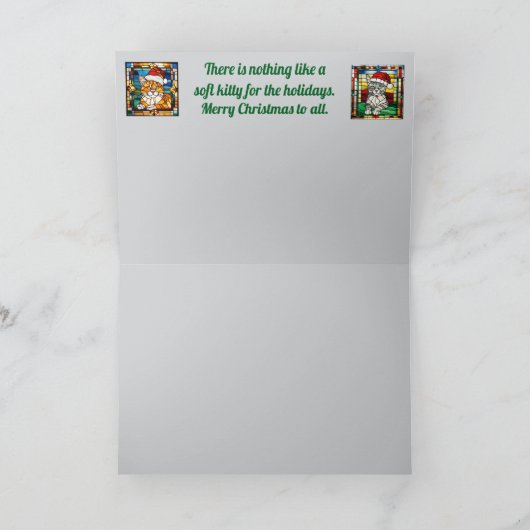 疲れたサンタ カード (内部)