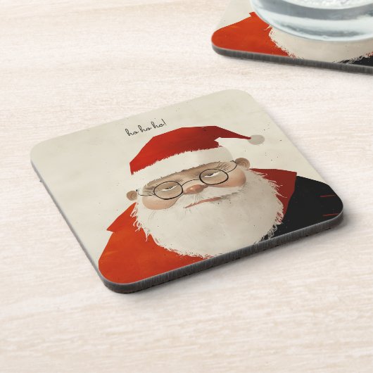 疲れたサンタ コースター (左側)