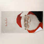 疲れたサンタ ビーチタオル (正面)