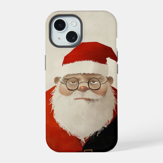 疲れたサンタ iPhone 15ケース (裏面)