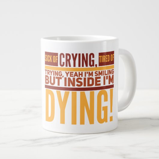 疲れたジャンボマグ ジャンボコーヒーマグカップ (正面右)