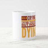 疲れたジャンボマグ ジャンボコーヒーマグカップ (正面)