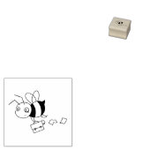 疲れたストレスのあるワーカービー保持ブリーフケース2 ラバースタンプ (押印)